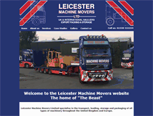 Tablet Screenshot of leicestermachinemovers.com